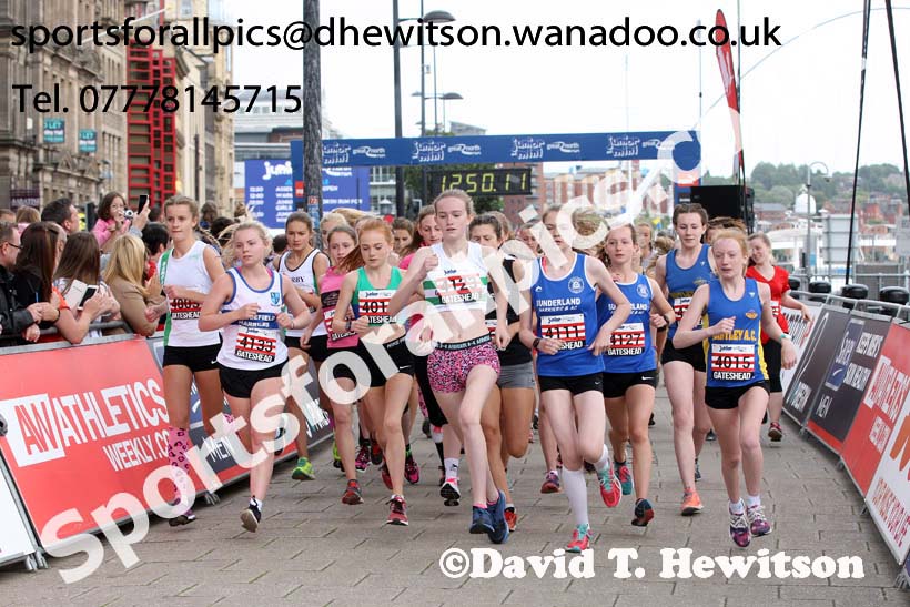 Girls Junior Great  North Run, Newcastle/Gateshead. Photo: David T. Hewitson/Sports for All Pics
